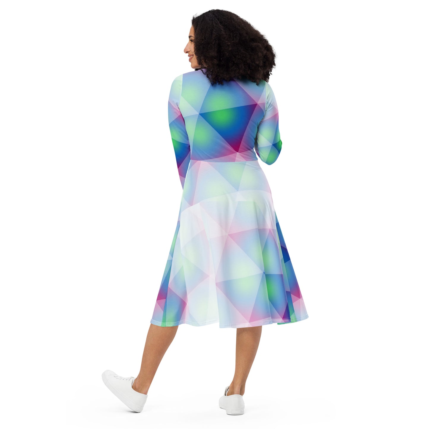 Entizen Long Sleeve Midi Dress Mint Green
