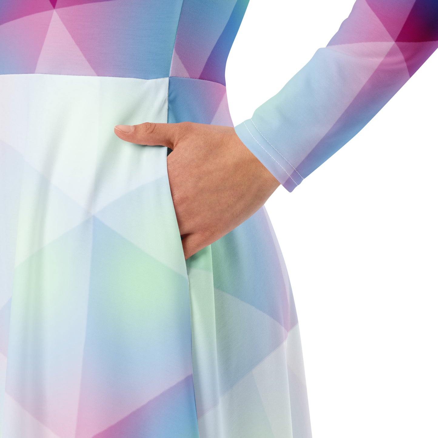 Entizen Long Sleeve Midi Dress Mint Green