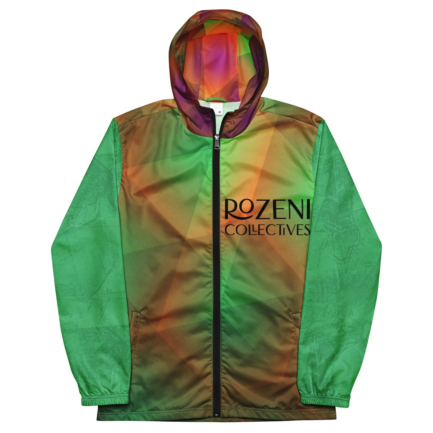 Rozeni Brand Windbreaker Green & Orange