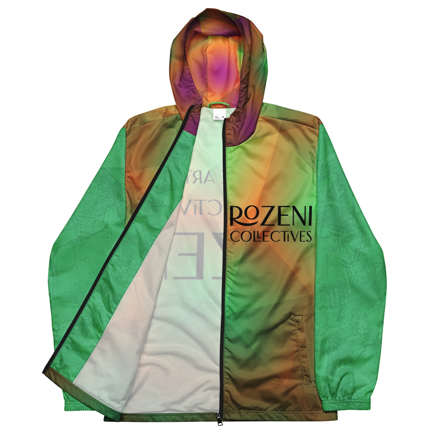 Rozeni Brand Windbreaker Green & Orange
