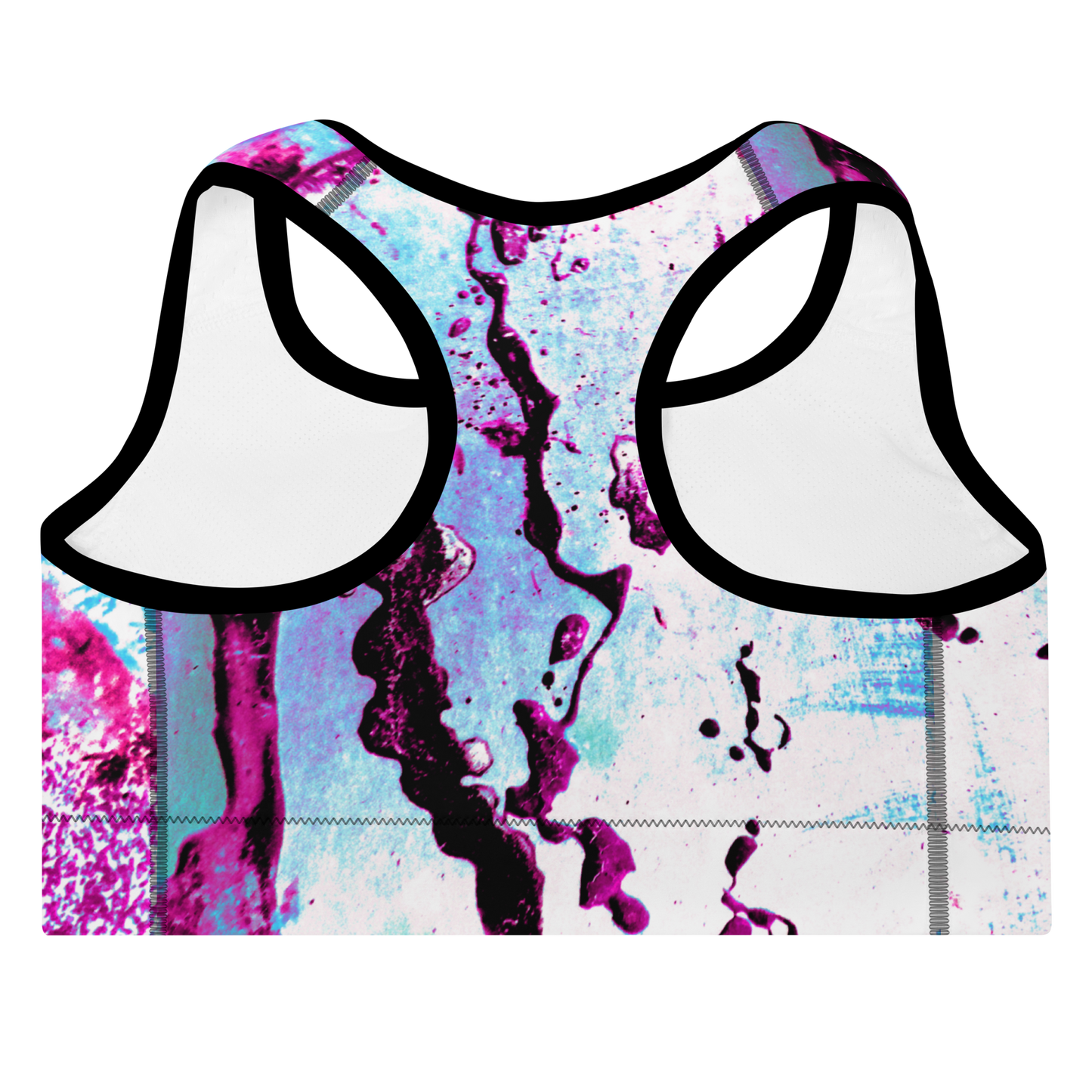 Entizen Padded Sports Bra Blue & Burgundy
