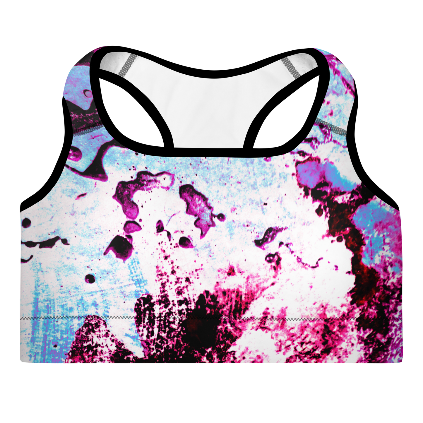 Entizen Padded Sports Bra Blue & Burgundy
