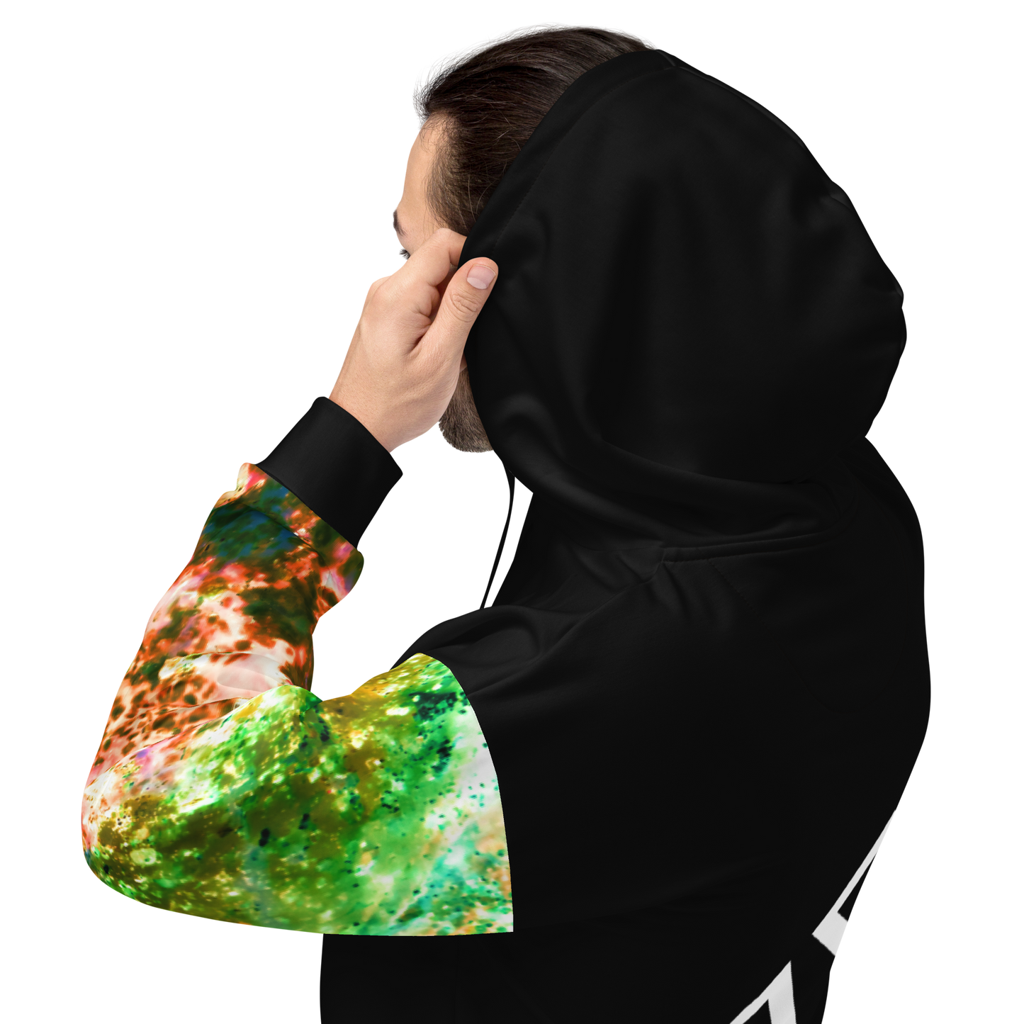 Rozeni Brand Unisex Hoodie Coral Green Art