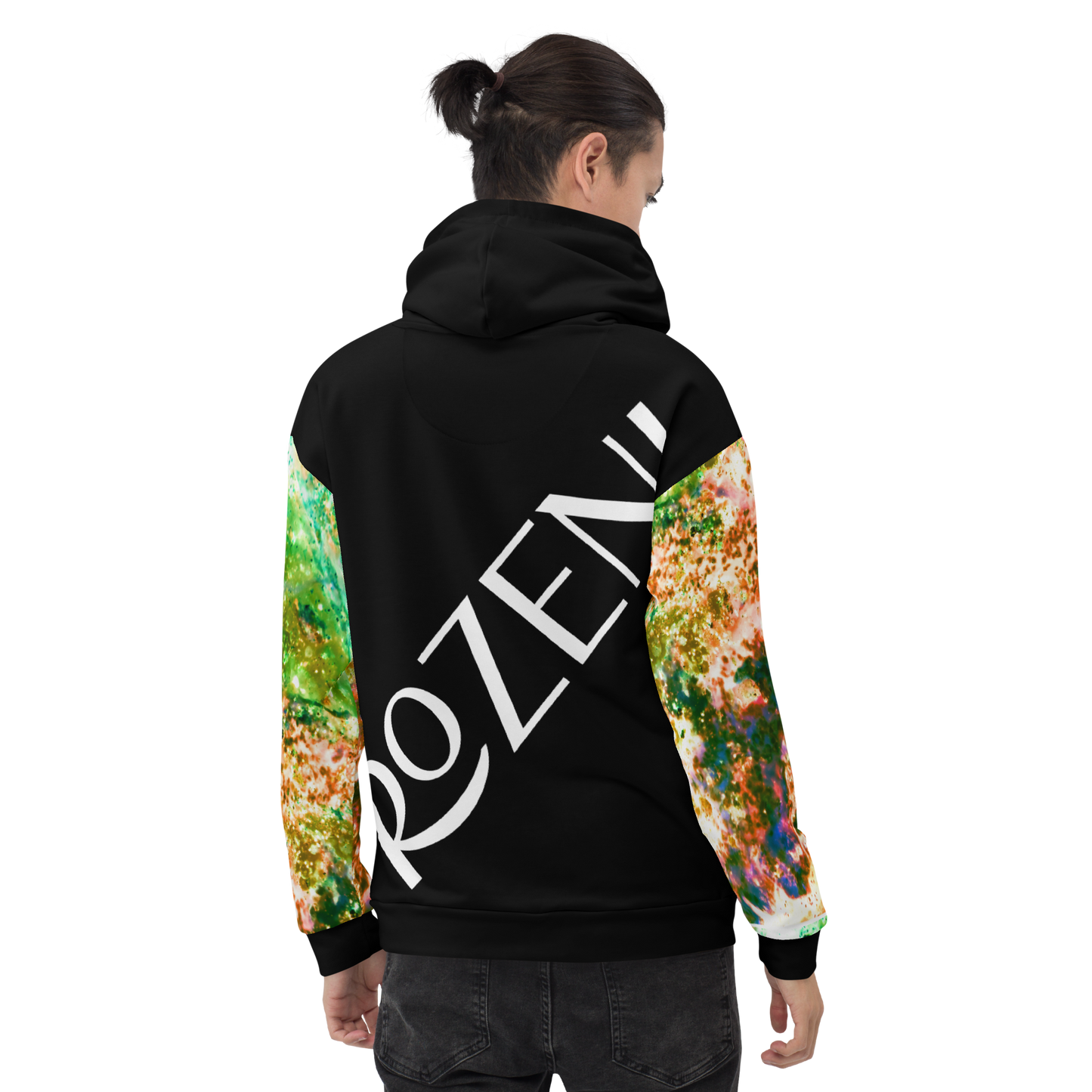 Rozeni Brand Unisex Hoodie Coral Green Art