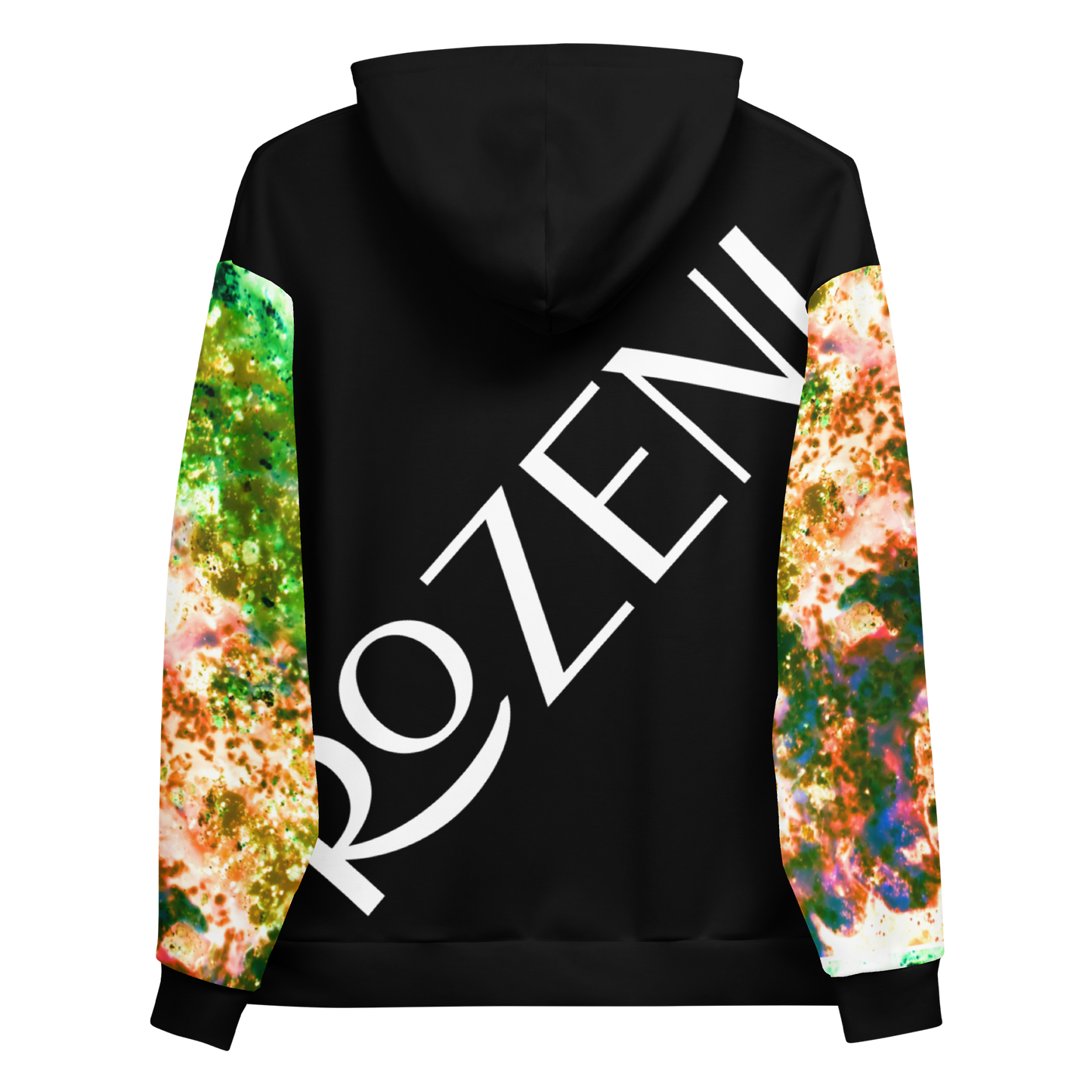 Rozeni Brand Unisex Hoodie Coral Green Art