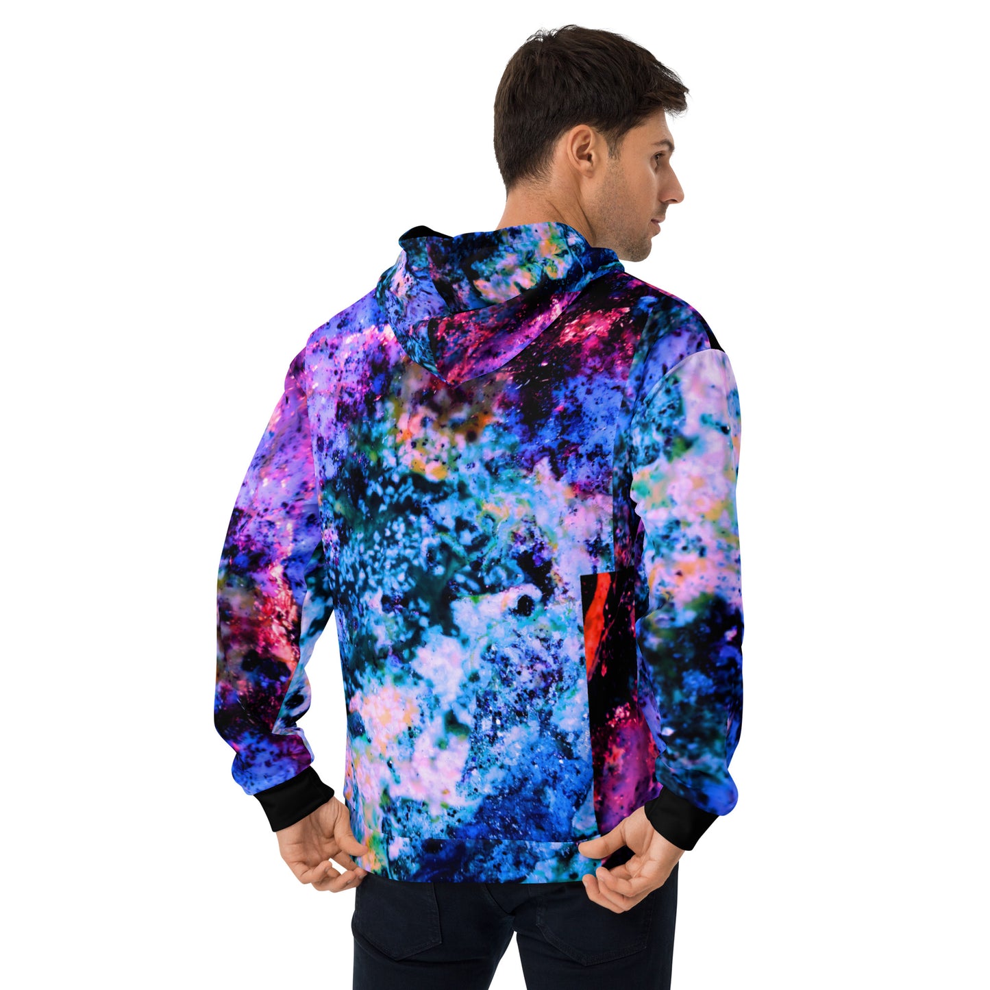 ROZENI Hoodie Coral Art Blue & Red