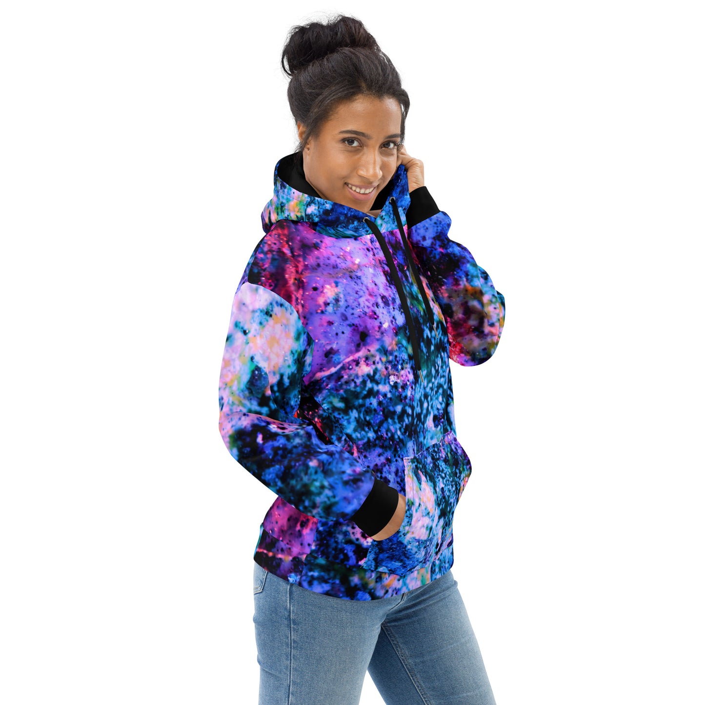 ROZENI Hoodie Coral Art Blue & Red