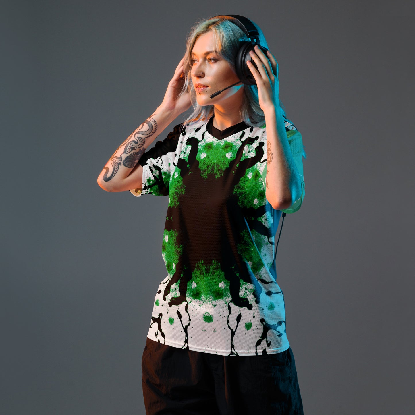 Rozeni Brand Unisex Green Art Sports Jersey