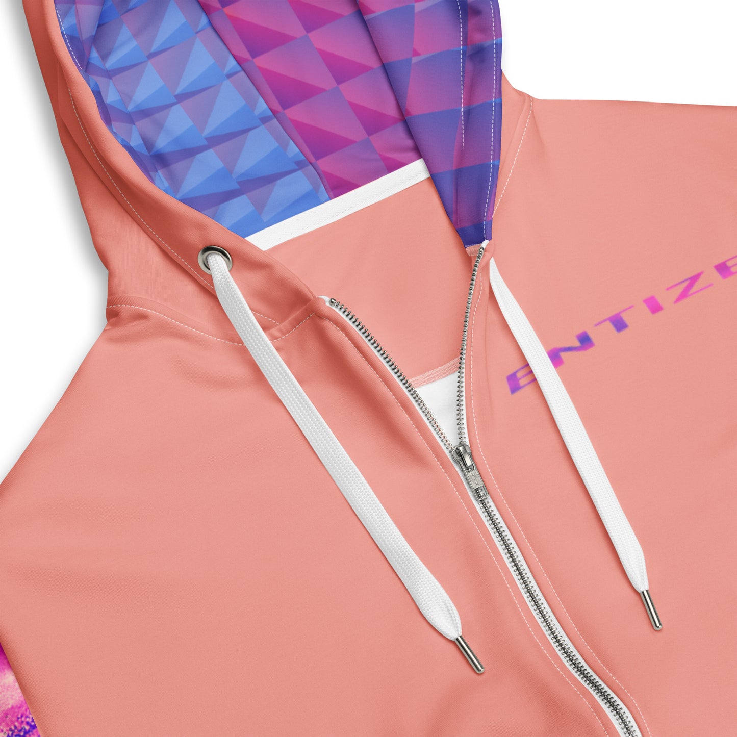 Entizen Brand Pink Tiger Zip Hoodie Pink