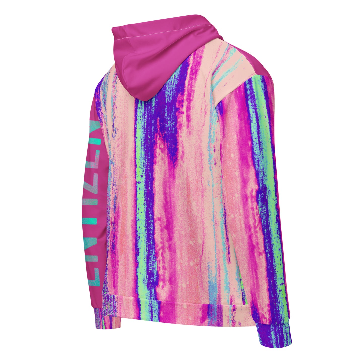 Entizen Brand Pink Tiger Fuchsia Pink Zip Hoodie