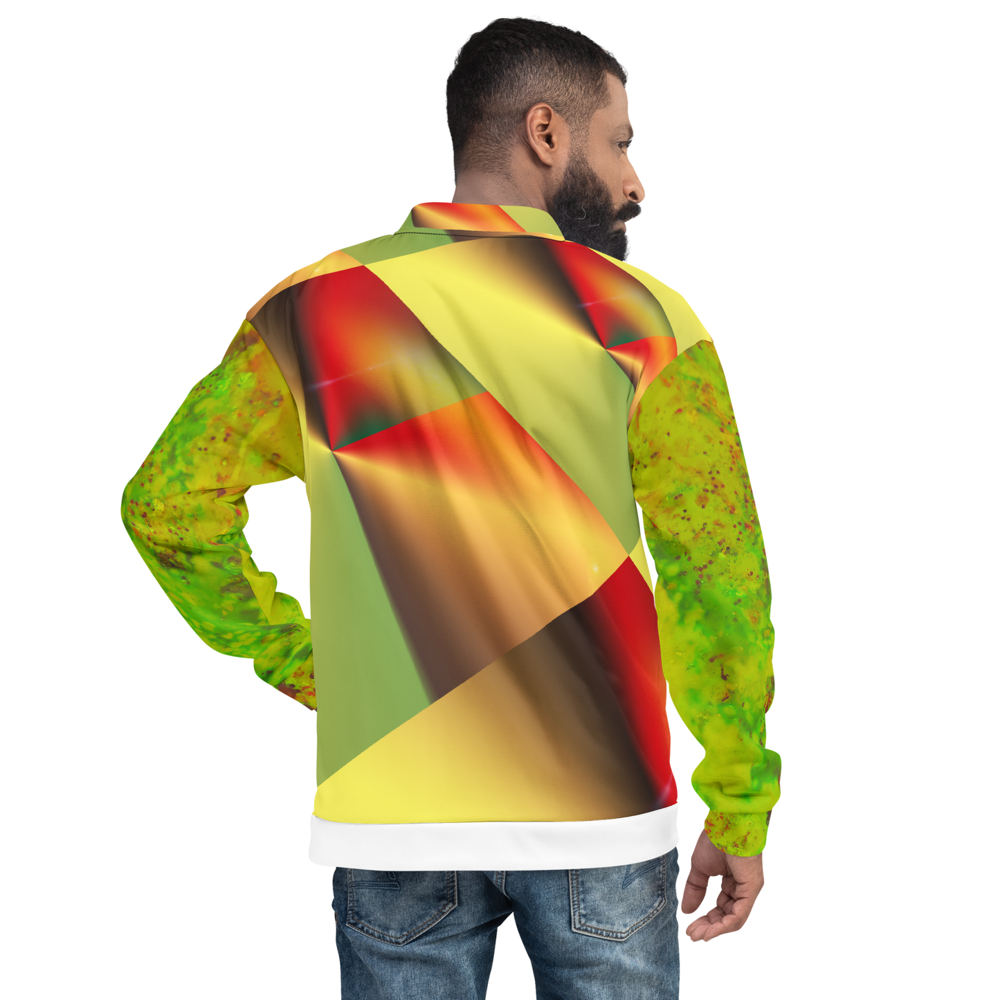 ROZENI Bomber Jacket Green& yellow