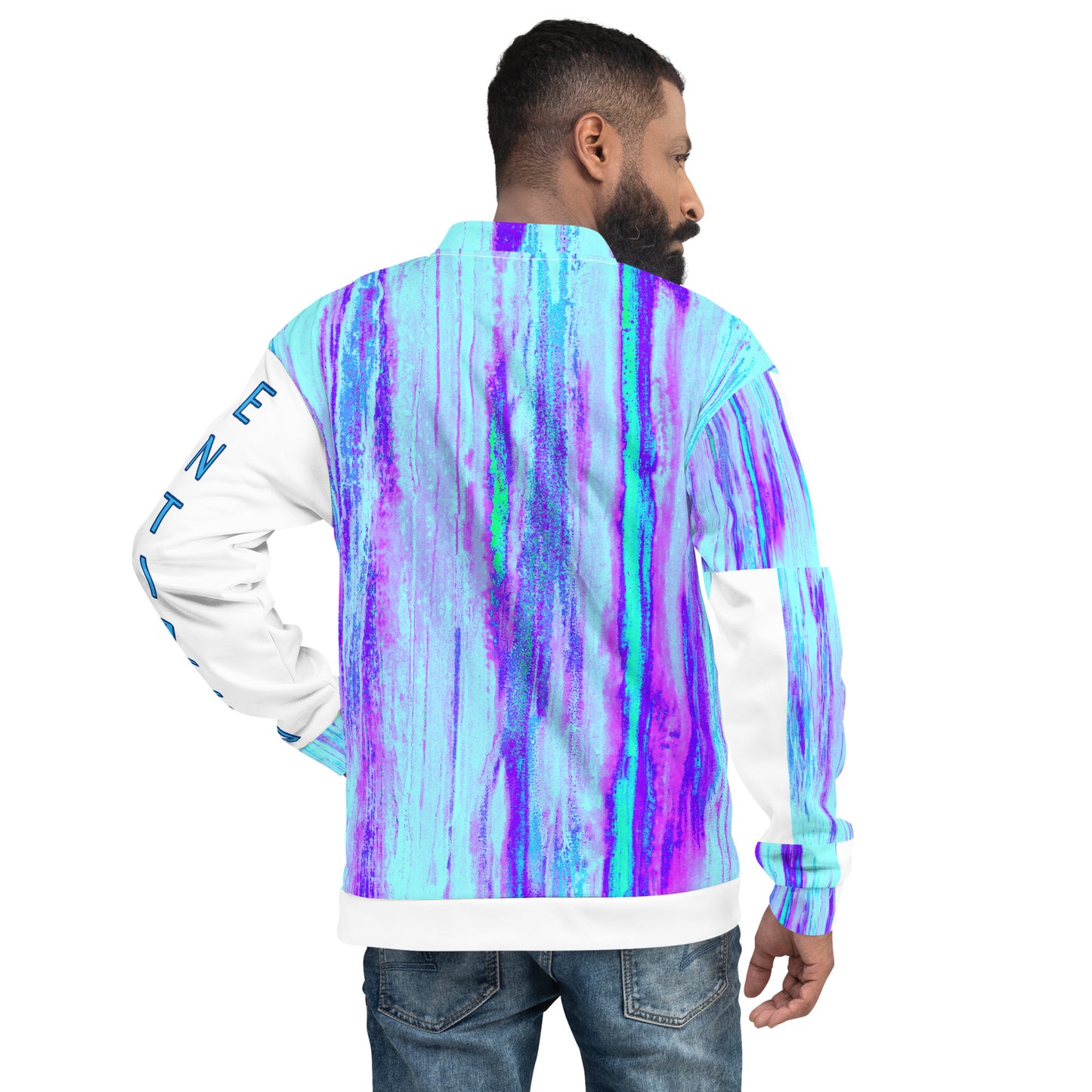 Entizen Unisex Bomber Jacket Blue Candy