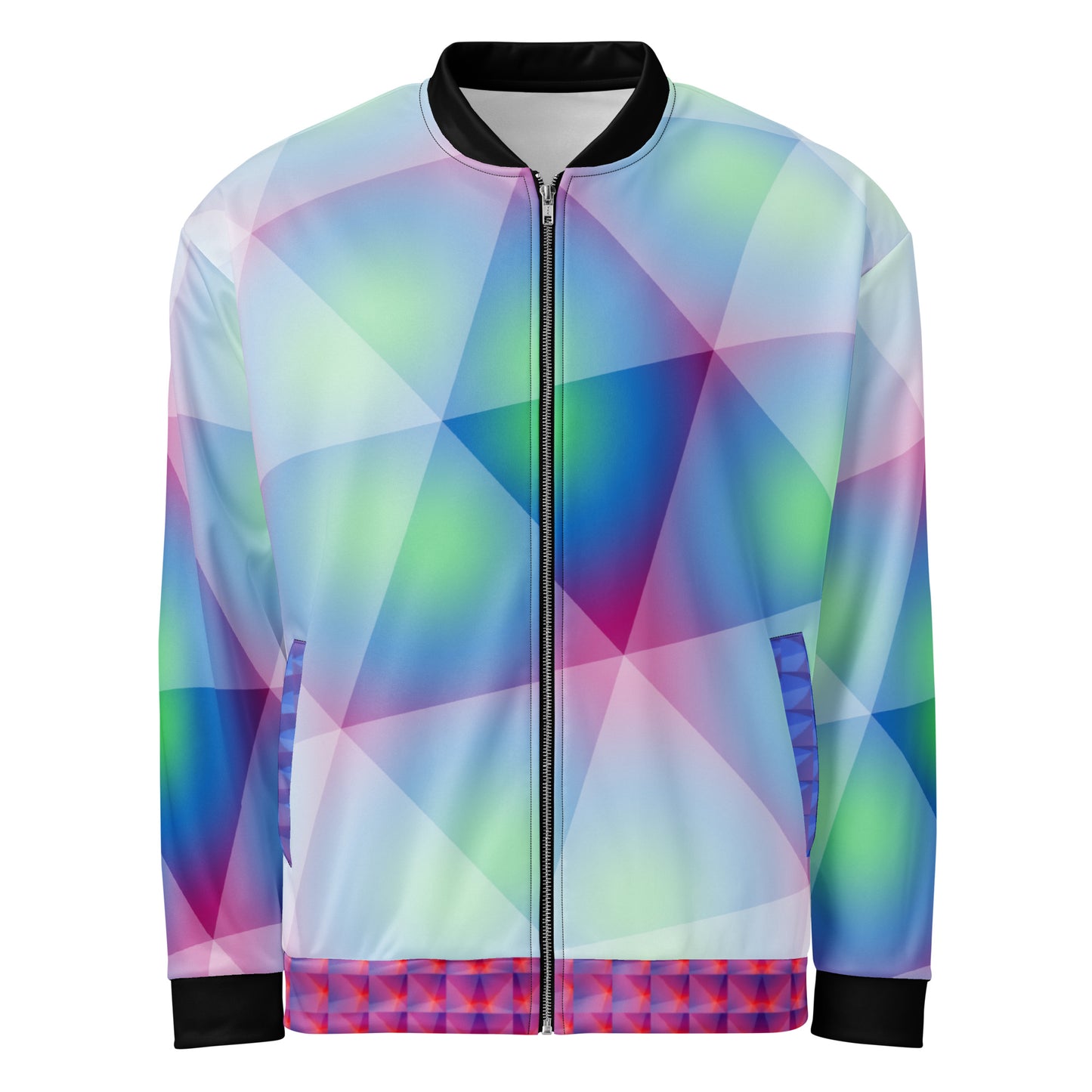 DOMI Unisex Bomber Jacket Tri Mint Blue