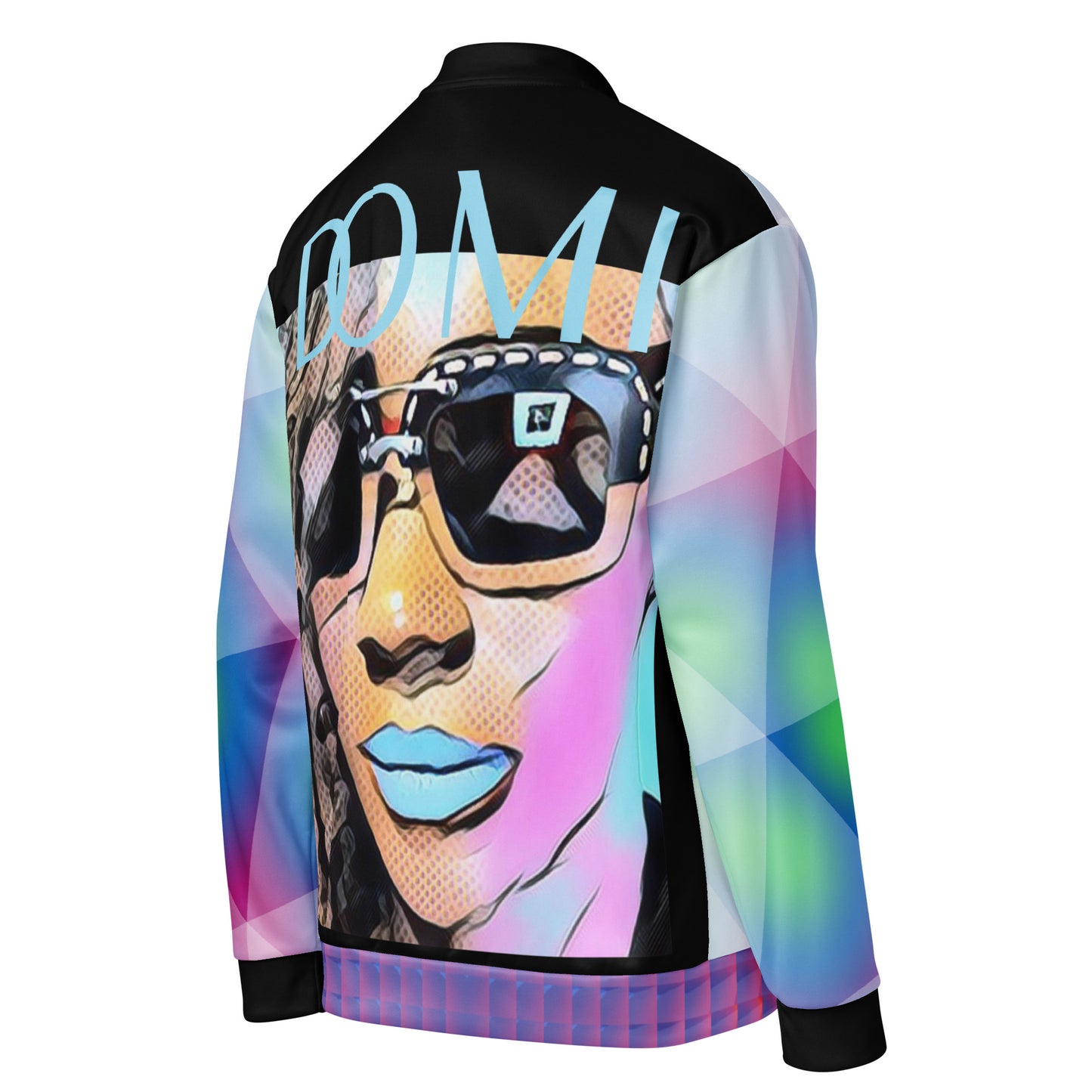 DOMI Unisex Bomber Jacket Tri Mint Blue