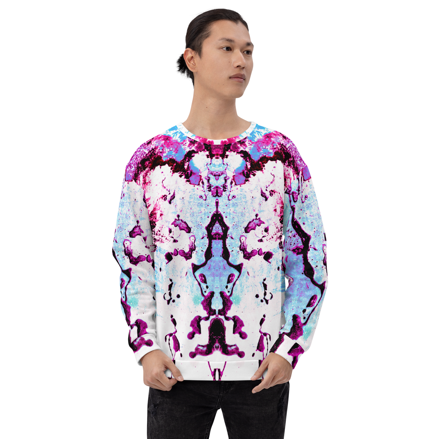 Rozeni Sweatshirt Blue & Fuchsia