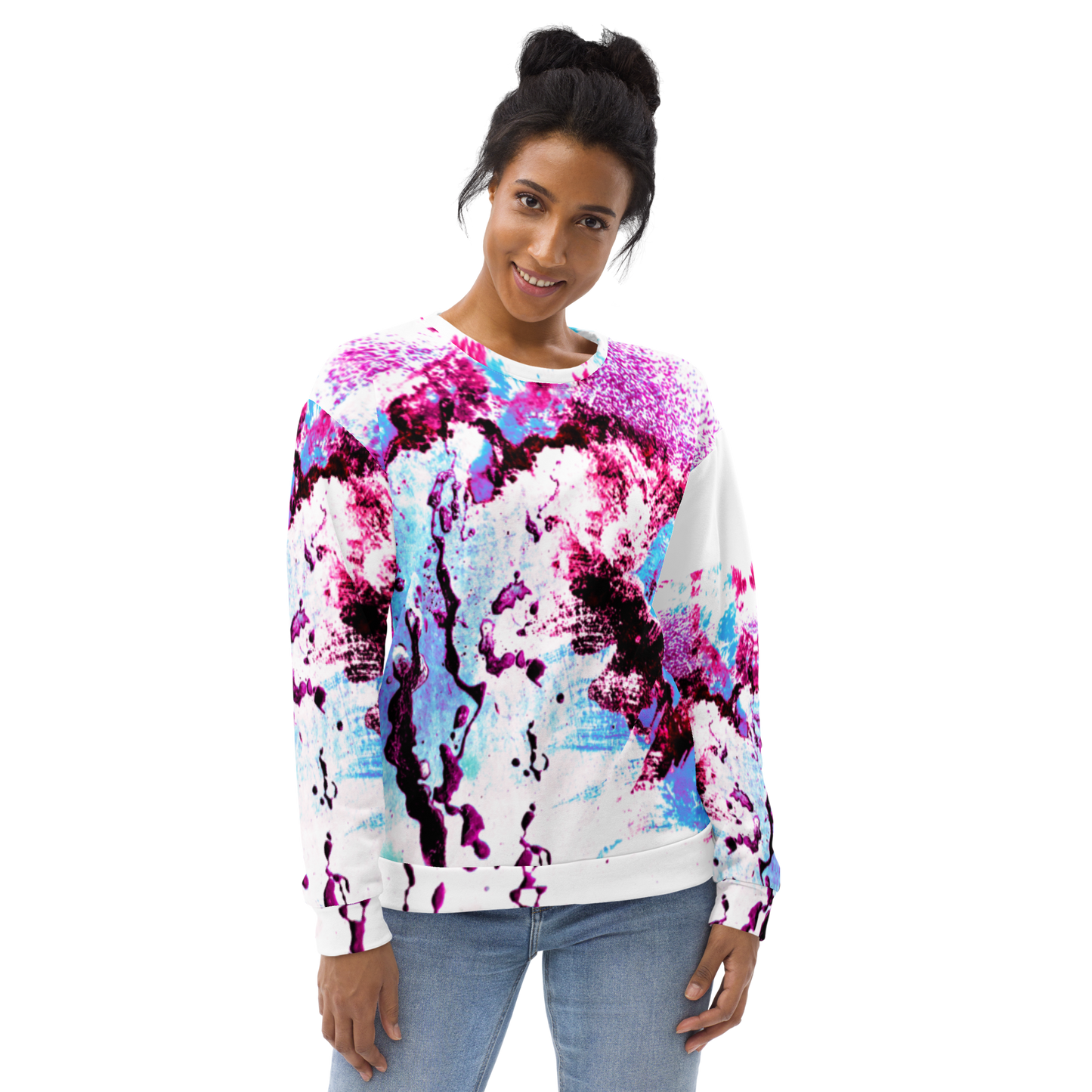Entizen Womens Sweatshirt Pink & Blue