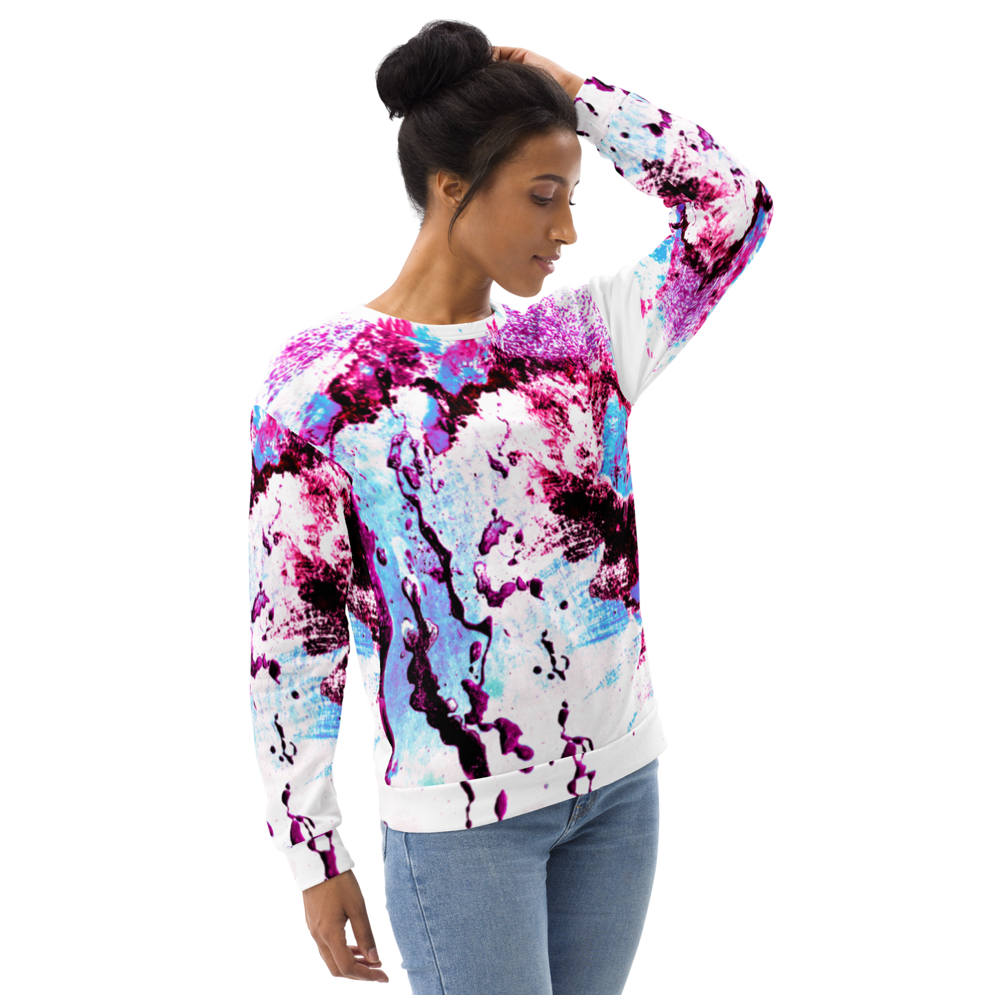 Entizen Womens Sweatshirt Pink & Blue