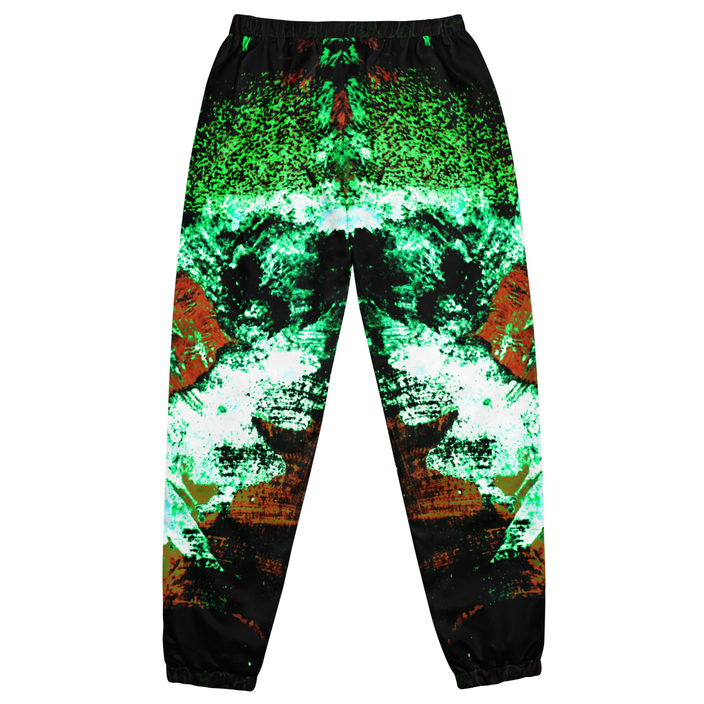 Entizen Green Art Track Pants Red & Black
