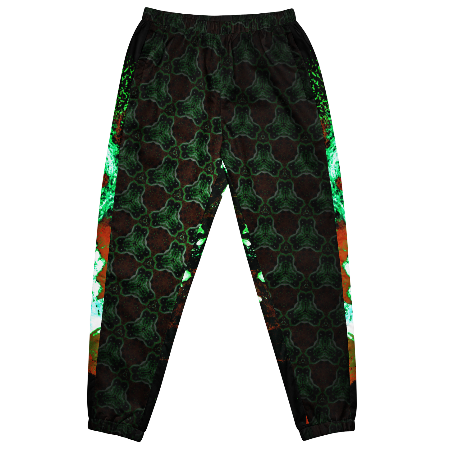 ROZENI Brand Green Art Track Pants Green & Black