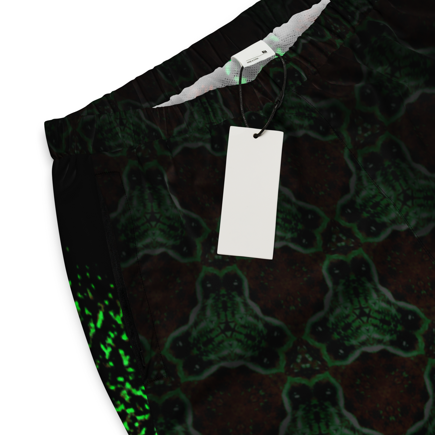 ROZENI Brand Green Art Track Pants Green & Black
