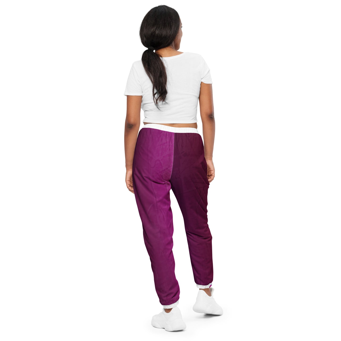 Entizen Track Pants Burgundy & Sky Blue