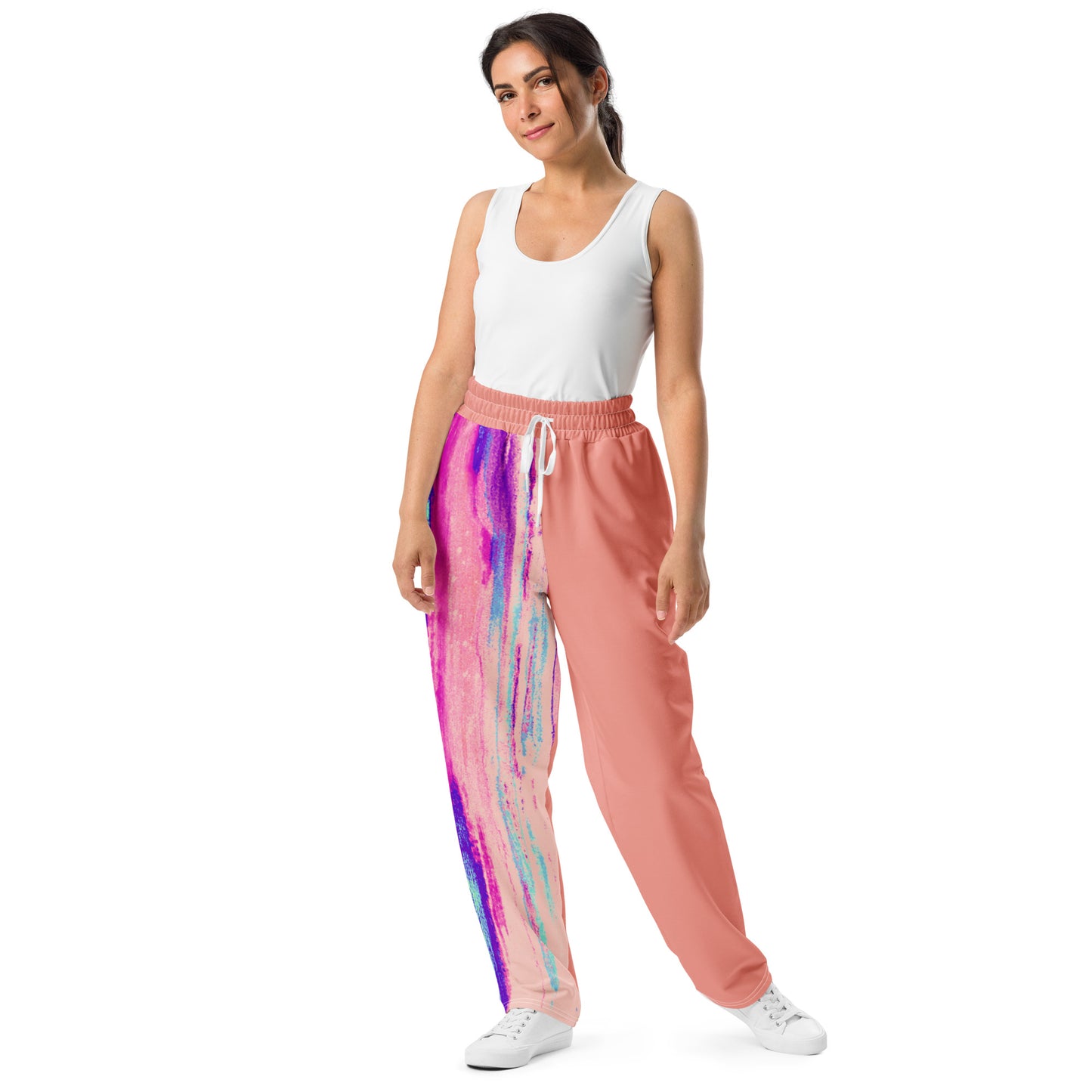 Entizen Brand Pink Tiger Wide-Leg Joggers Pink