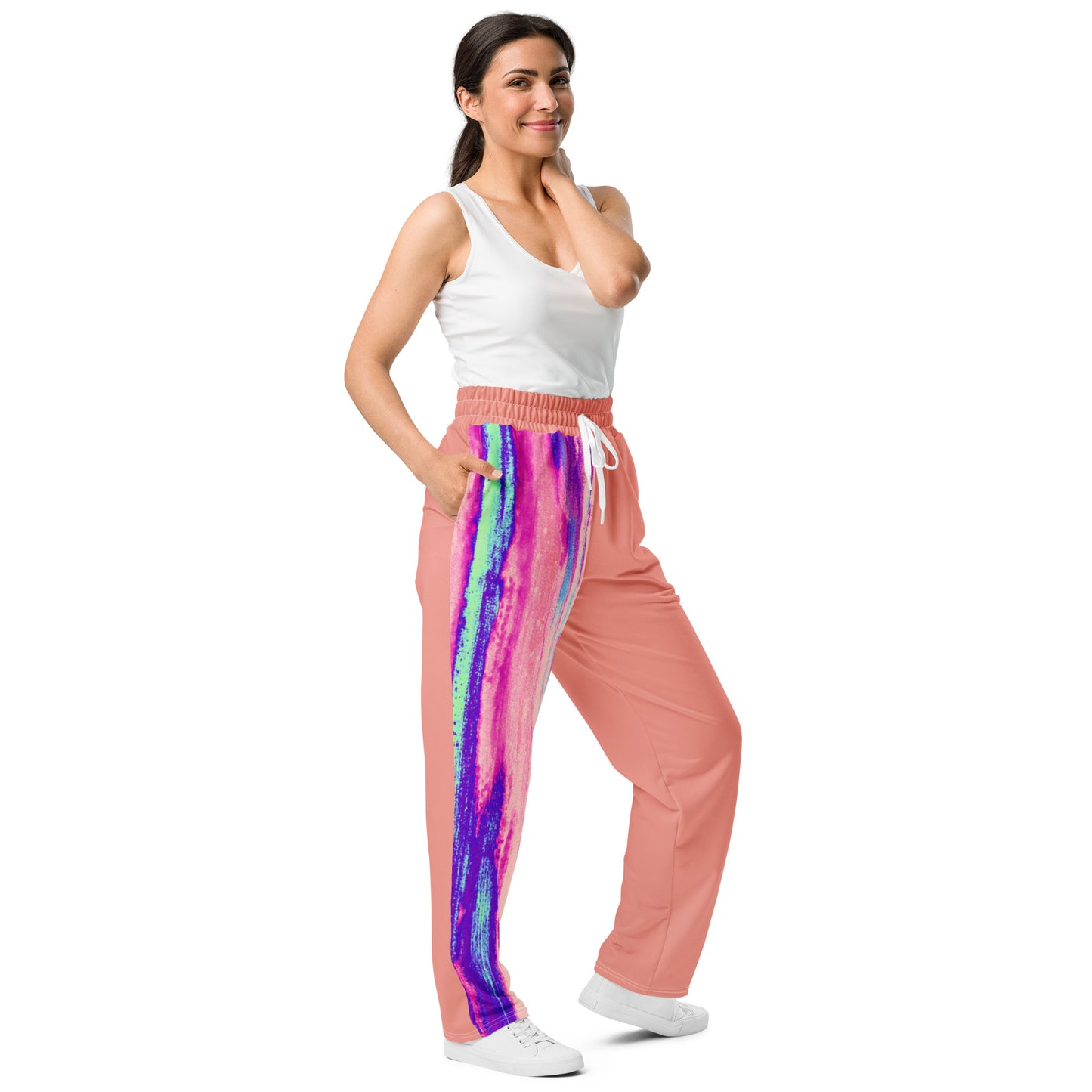 Entizen Brand Pink Tiger Wide-Leg Joggers Pink