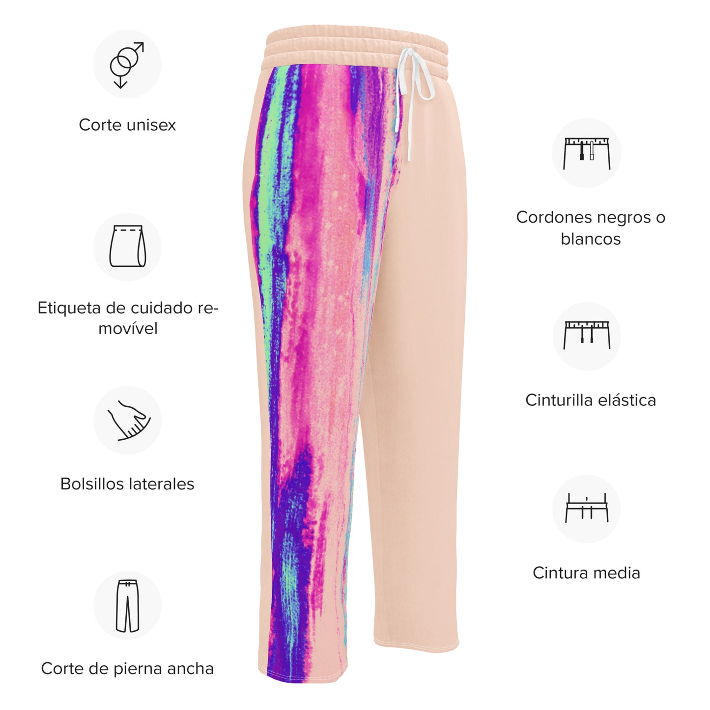 Entizen Brand Pink Tiger Wide-Leg Joggers Baby Pink