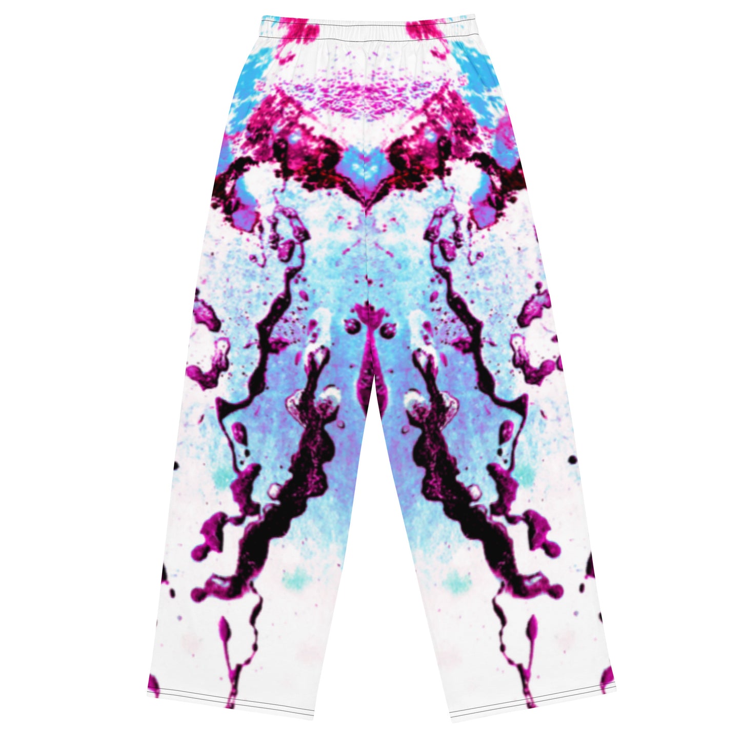 Entizen Unisex Wide-Leg Joggers Fuchsia & Blue