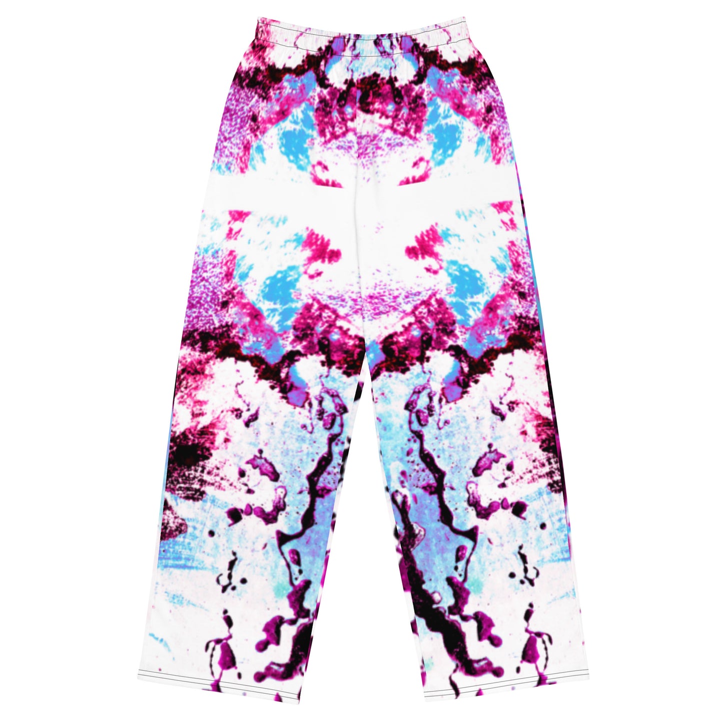 Entizen Unisex Wide-Leg Joggers Fuchsia & Blue