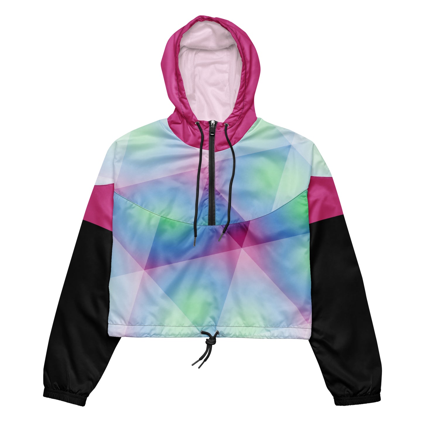 ENTIZEN Blue Green Tri Cropped Windbreaker