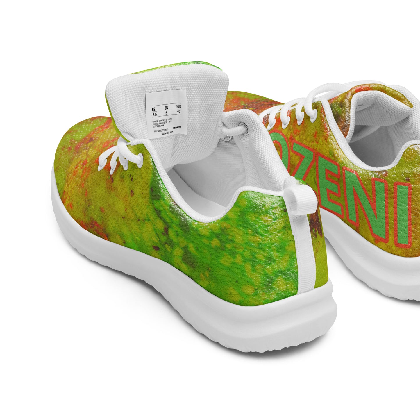 Rozeni Men’s Athletic Shoes Orange & Green