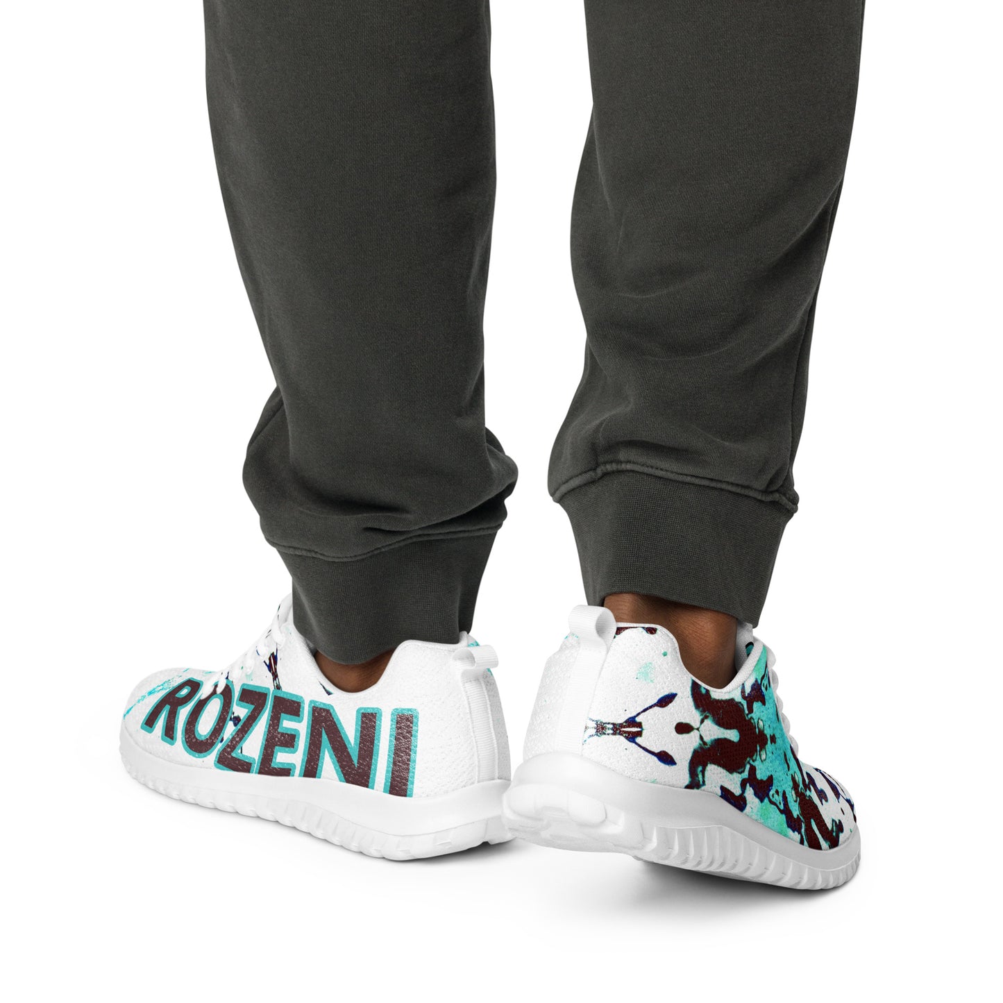 Rozeni Men’s Athletic Shoes Teal Blue