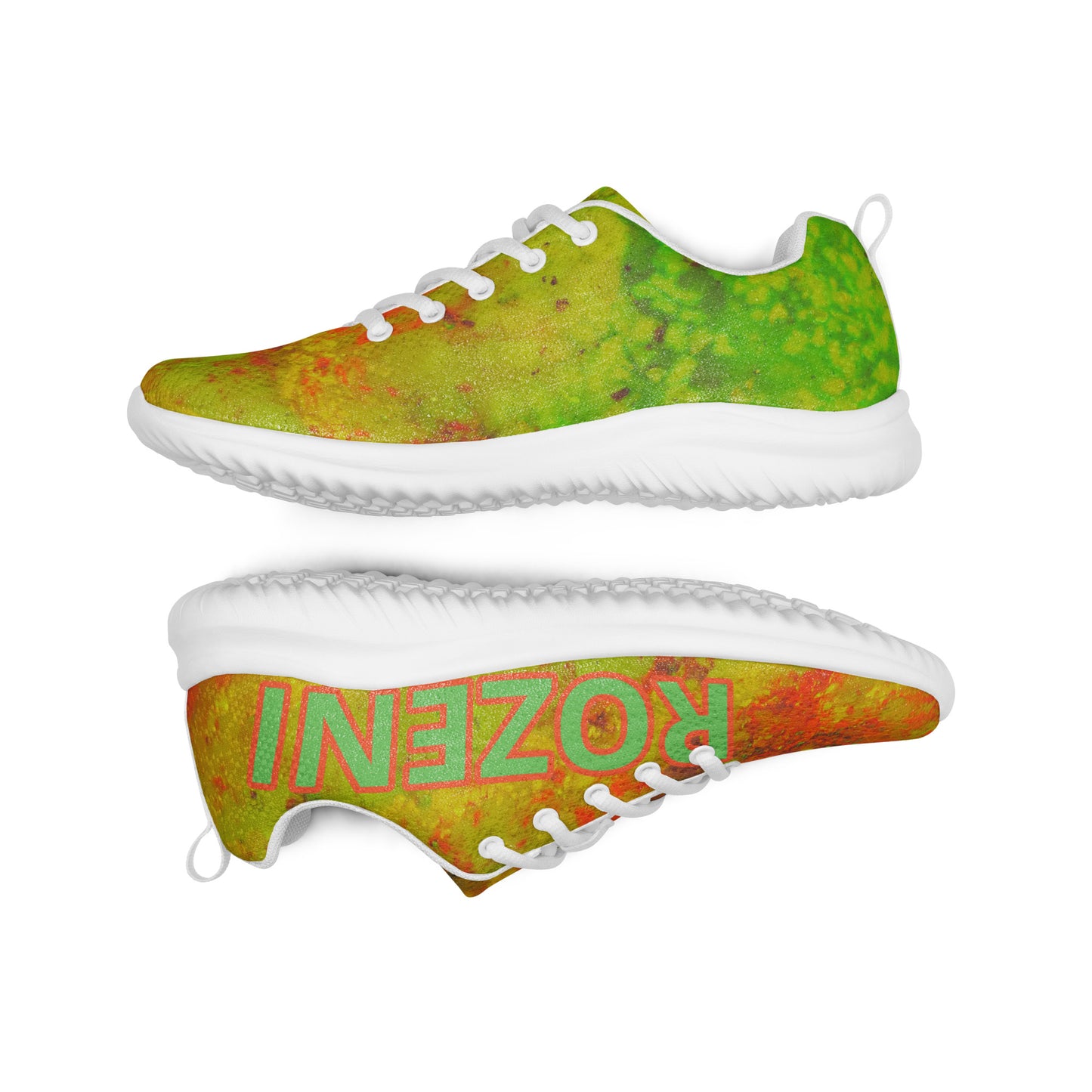 Rozeni Men’s Athletic Shoes Orange & Green