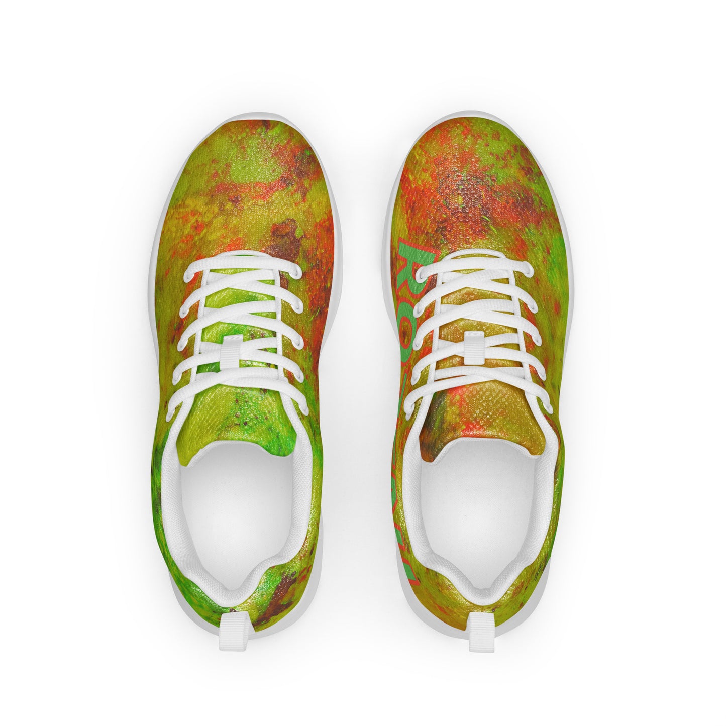 Rozeni Men’s Athletic Shoes Orange & Green