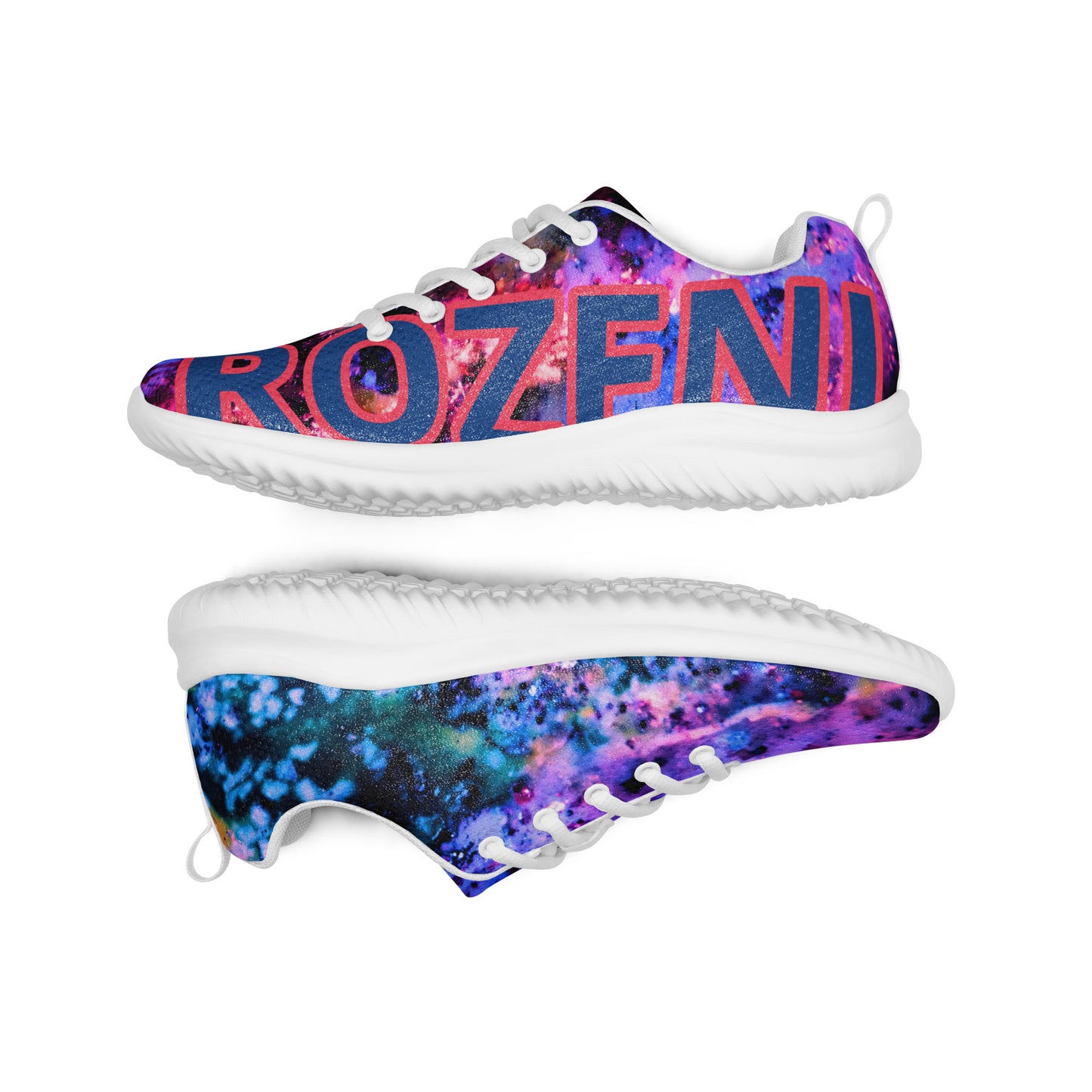 Rozeni Men’s Athletic Shoes Blue & Fuchsia Red