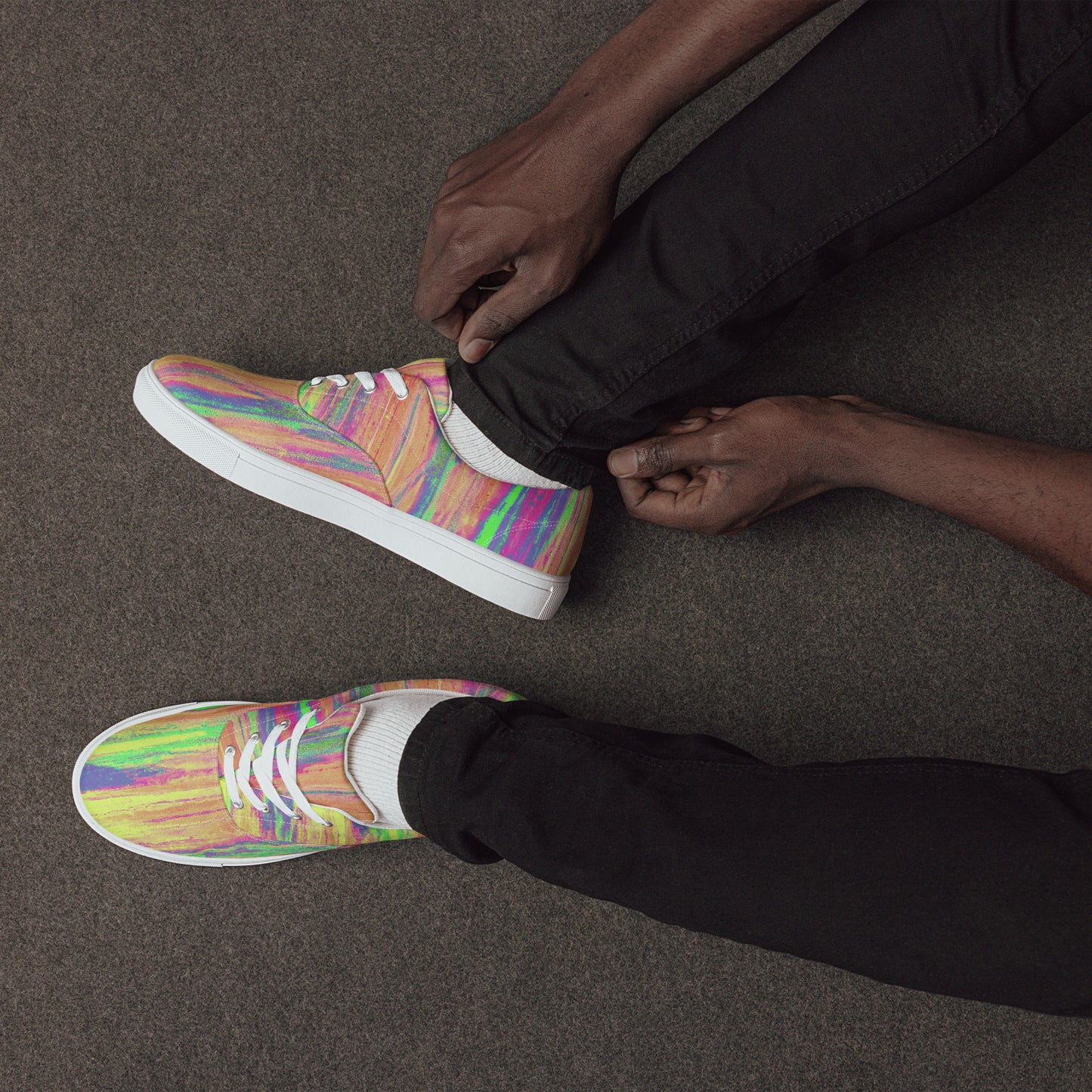 ROZENI Men’s Lace-Up Canvas Shoes Lovely Vibes