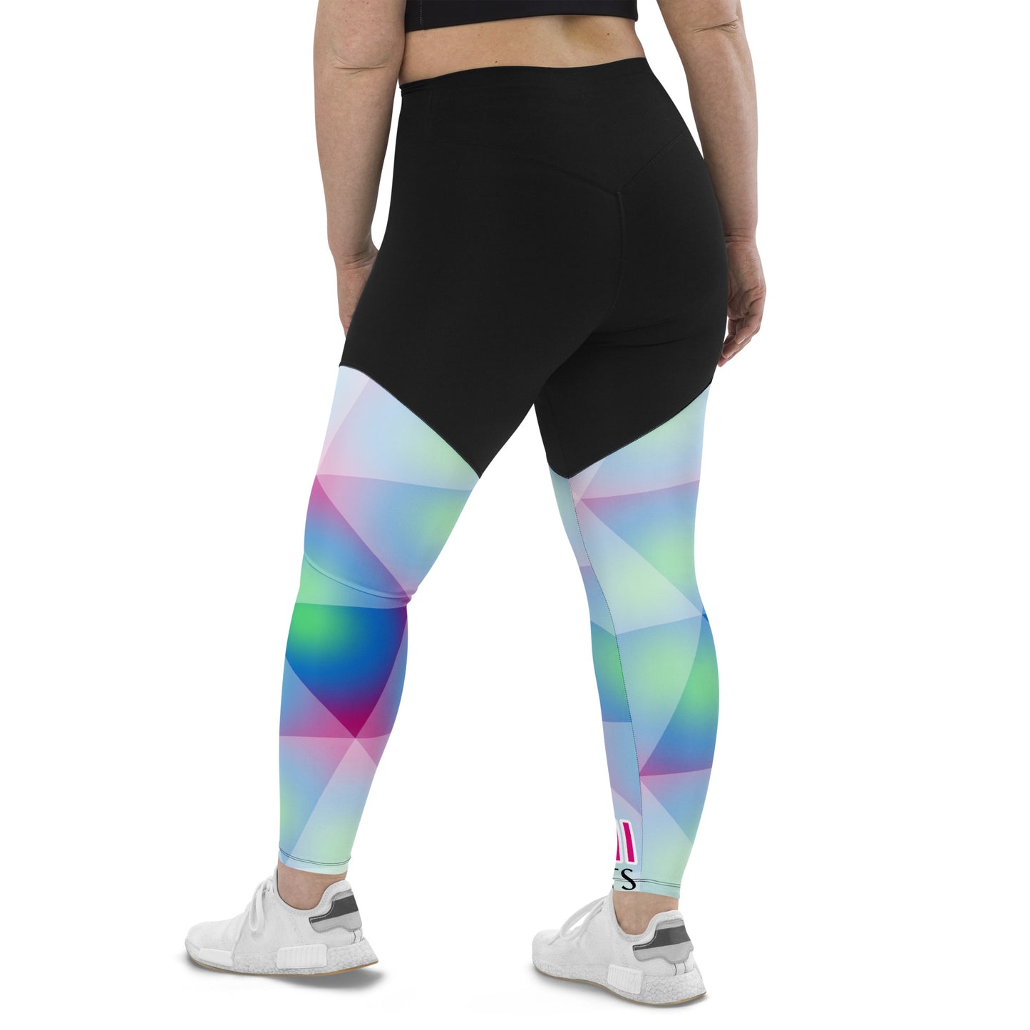 Domi Brand Sports Leggings Green Tri