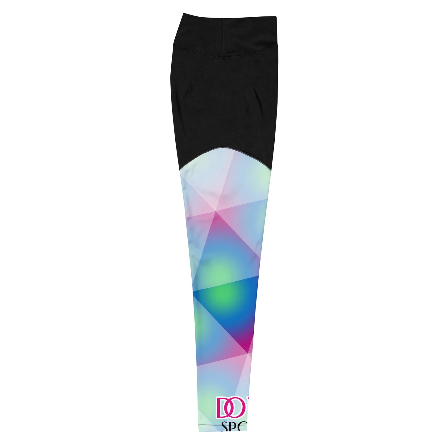 Domi Brand Sports Leggings Green Tri