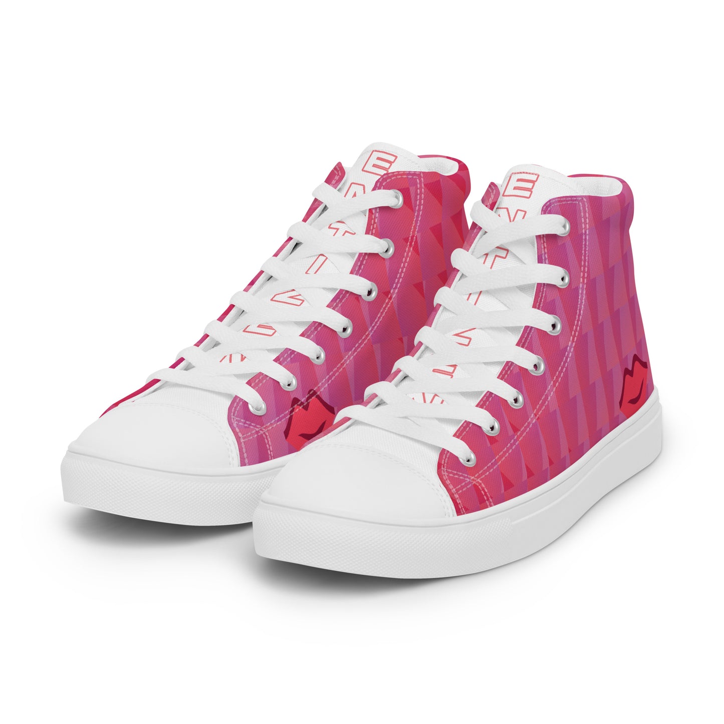 Entizen High Top Canvas Shoes Pink