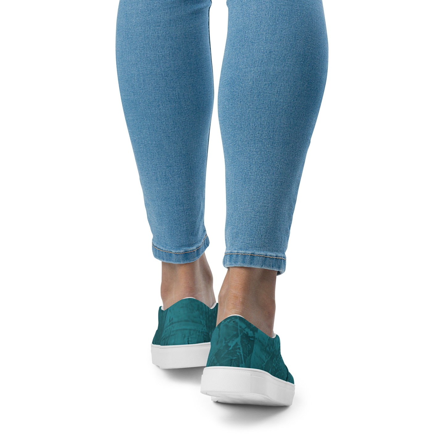 Entizen Slip-On Canvas Shoes Teal Green