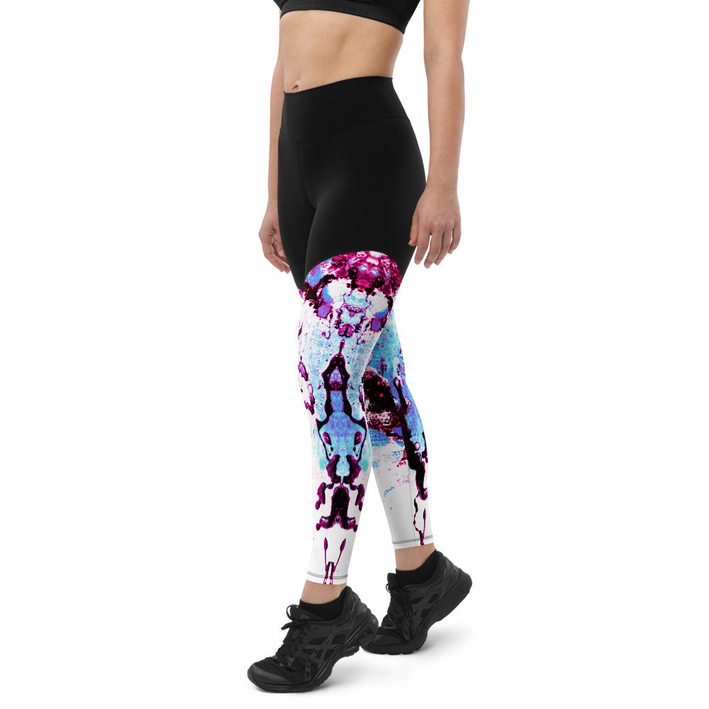Entizen Cotton Pink Fuchsia Leggings Black