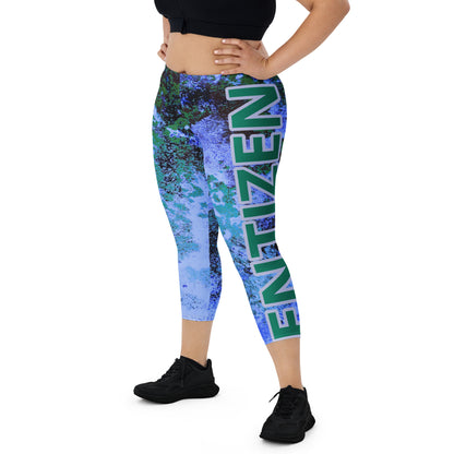 Entizen Leggings Capri Blue coral