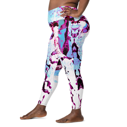 Entizen Leggings With Pockets Fuchsia & Blue