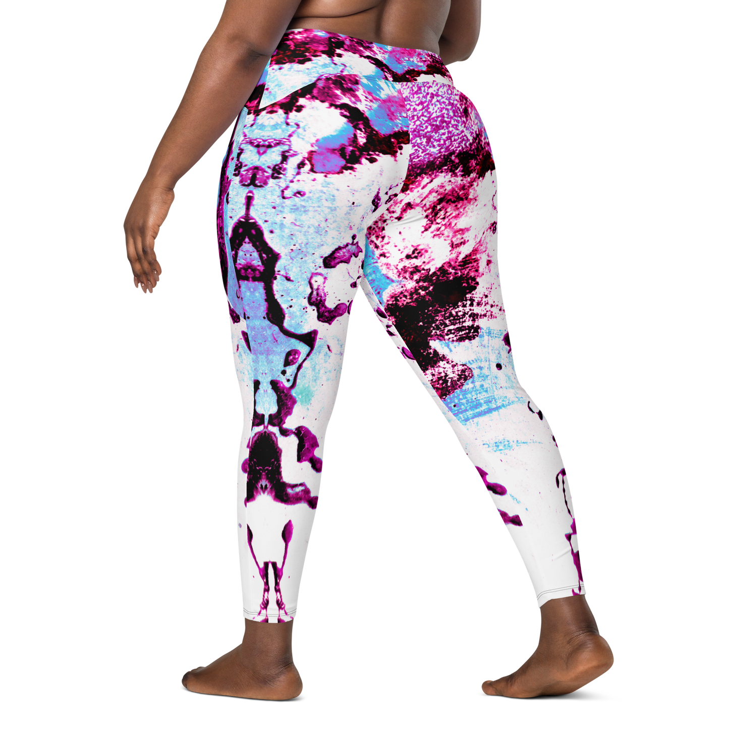 Entizen Leggings With Pockets Fuchsia & Blue