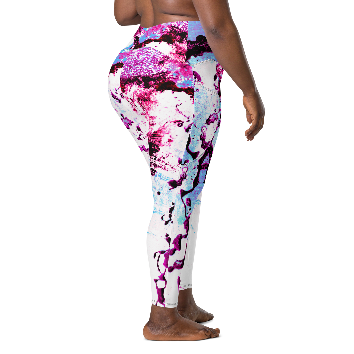 Entizen Leggings With Pockets Fuchsia & Blue