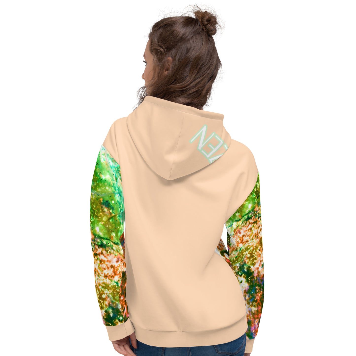 Entizen Brand Unisex Hoodie Coral Green Art