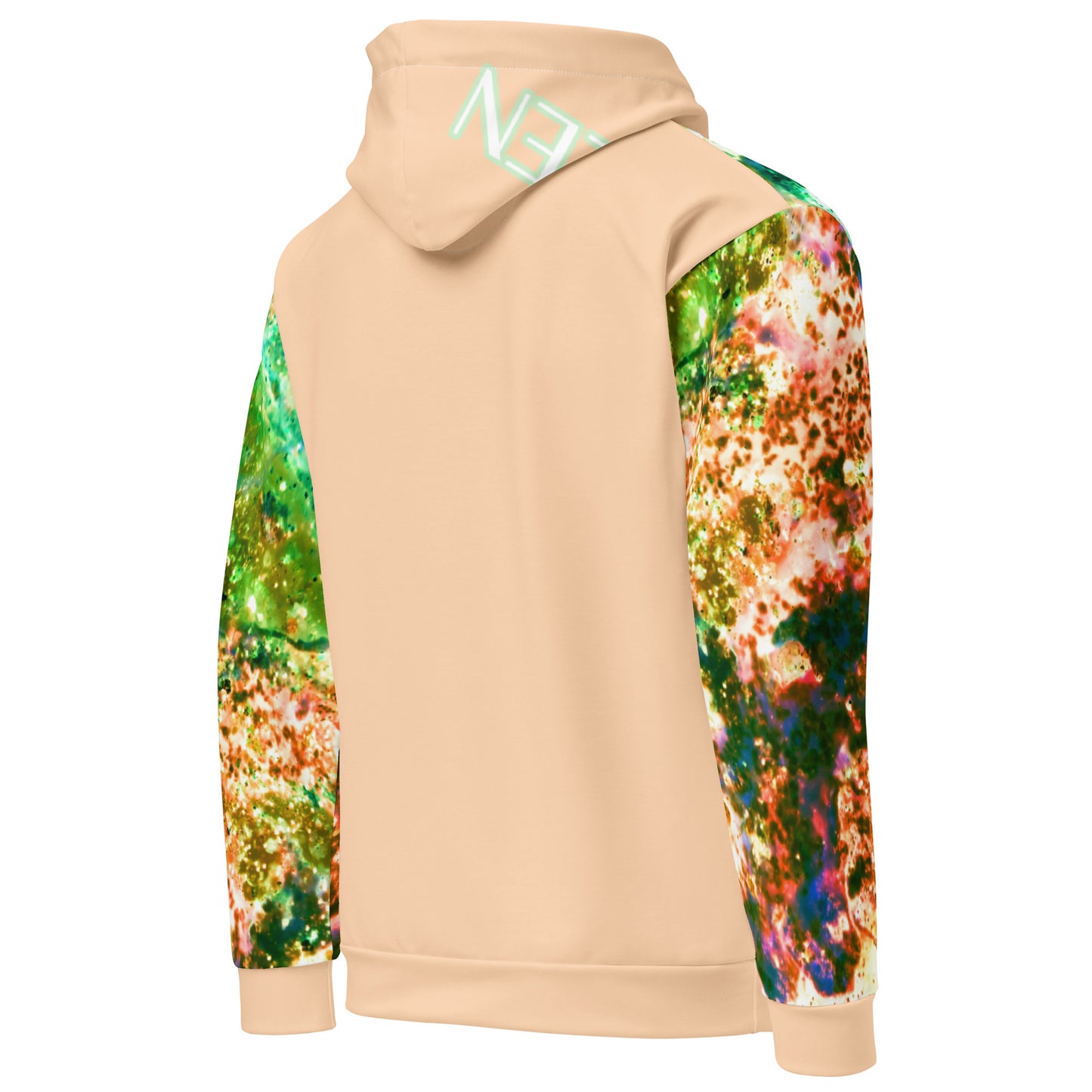 Entizen Brand Unisex Hoodie Coral Green Art