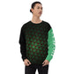 Unisex Brand ROZENI Green Art Sweatshirt Black & Green