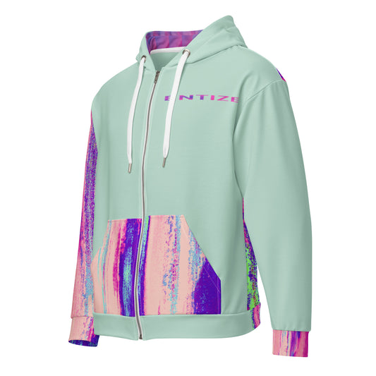 Entizen Brand Pink Tiger Mint Zip Hoodie